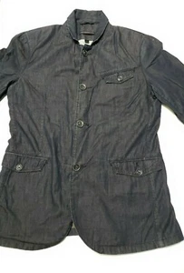 John Varvatos Sakko Herren 40 dunkelblau Chambray Knopfleiste - Bild 1 von 12