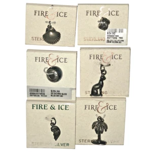 NWT 925 Sterling Silver Charms Shell Cat Dichronic Glass Celtic Sold Separately - Picture 1 of 27