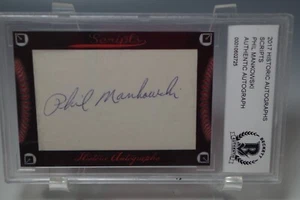 PHIL MANKOWSKI 2017 HISTORIC AUTOGRAPHS SCRIPTS AUTO Tigers BECKETT GRADED - Picture 1 of 3