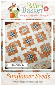 Quilt Pattern SUNFLOWER SEEDS Moda FAT QTR FRIENDLY All Hallow's Eve HALLOWEEN - Picture 1 of 4