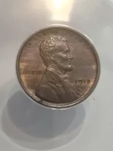 1913 P LINCOLN WHEAT CENT MS 62 MINT STATE 62 BROWN ANACS PHILADELPHIA COIN - Picture 1 of 15