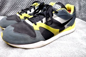 Men's PUMA Sport Lifestyle Trinomic Black/Gray Lace Up Shoes Size 13 Excellent - Picture 1 of 16