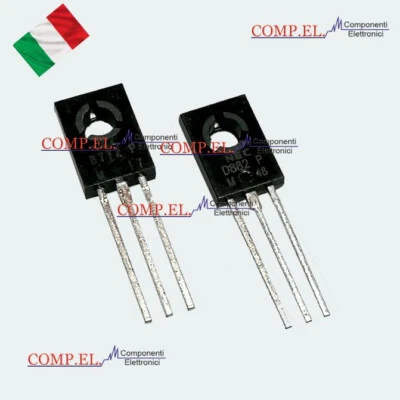 COPPIA TRANSISTOR 2SB772 + 2SD882 B772 P D882 P P/N 60V 3A 12,5W TO-126 NEC