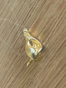 Horses A*S Donkey Butt Lapel Pin Brass Tone Jackass Small Clutch Back Vintage - Picture 1 of 24