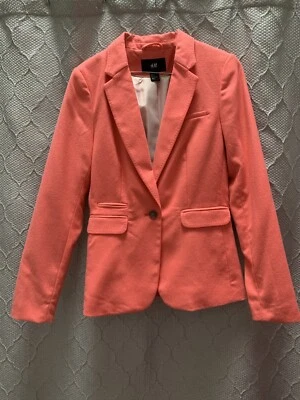 New H&M Blazer Women , Size 4, Single Button Front Padded Shoulder - Image 1 of 3