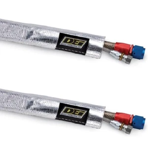 DEI Heat Sheath Aluminized Sleeving Heat Protect 1/2" ID x 3 Ft Slip-On Set Of 2 - Picture 1 of 5