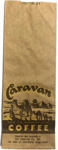 Original Unused Vintage Caravan Coffee Bag 1 Pound New Old Warehouse Stock - Picture 1 of 2