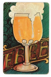 Cartolina Bicchiere birra schiumoso con insegna omaggio Pop Art di Celine 1965 - oversize - Foto 1 di 2