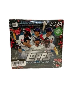 2024 Topps Holiday Baseball Sealed Mega Box (1 Relic Or Autograph Per Box) New - Picture 1 of 6
