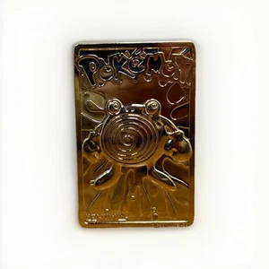 1999 Nintendo Pokemon 23k Gold Plated Just Poliwhirl Card Burger King - Picture 1 of 6