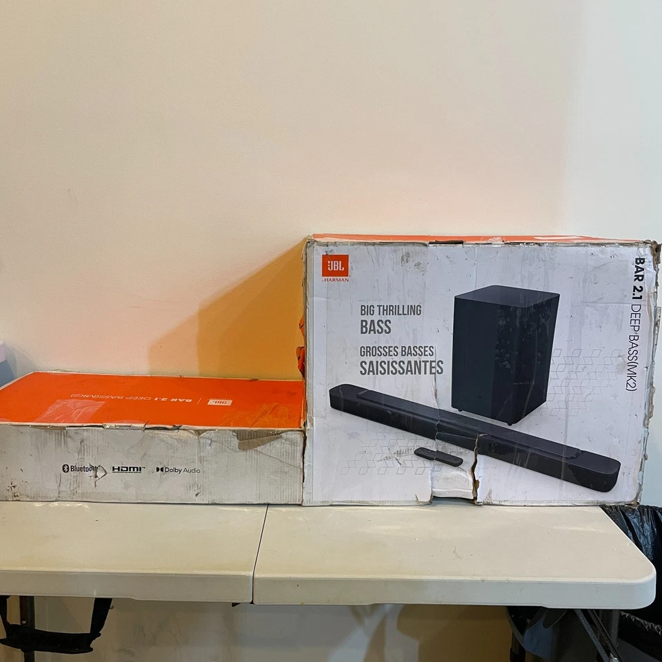 JBL Bar 2.1 Channel Soundbar w/ Wireless Subwoofer - Black - NEW OPEN BOX - Image 1 of 4