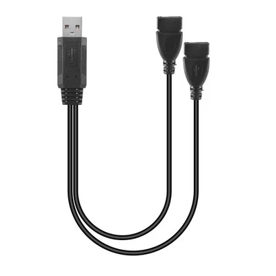 USB 2,0 A Stecker Auf 2 Doppel USB Buchse Y Splitter Hub Netzkabel Adapterk1718 - Bild 1 von 2