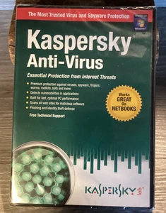 Kasperslab Anti-Virus Software PC Protection Netbook Compatible New Sealed - Picture 1 of 5