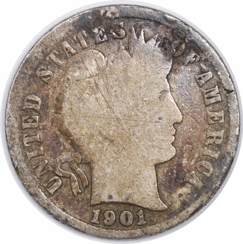 1901-S Barber Silver Dime G Uncertified #257 Cover