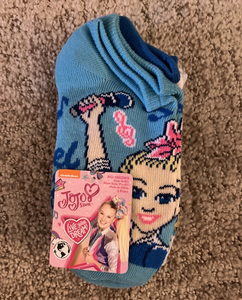 Nickelodeon JoJo Silva Live Your Dreams No-Show Socks Size 6-8.5 - Image 1 of 1