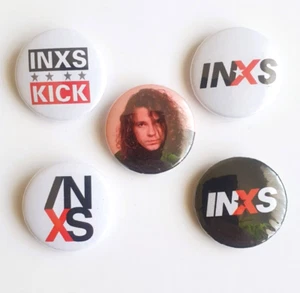 INXS Badge Button Set 25mm 1" Pins Pinback 80s Kick Michael Hutchence - Picture 1 of 10