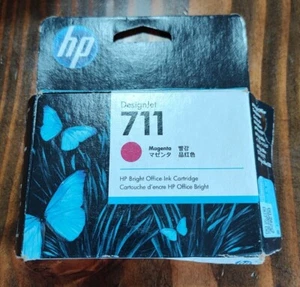 HP 711 Magenta DesignJet Ink Cartridge, CZ131A EXPIRED 12/2022 Sealed - Picture 1 of 3