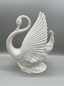 Vintage 1950’s MCM White Swan TV Lamp Planter Maddox Of California 12" BASE ONLY - Picture 1 of 6