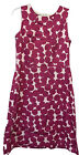 Anne Klein Pink Dot Dress Size 6 Clasp And Zipper