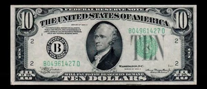 $10 1934-A Federal Reserve Note New York UNC Free Shipping (H44) - Picture 1 of 2