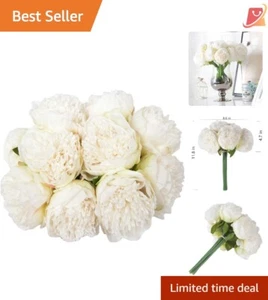 2 Count Silk Peony Bouquet Home Wedding Party Decor Natural-Looking Flowers - Picture 1 of 9