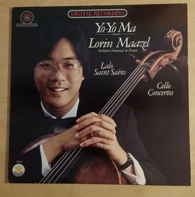 Saint Saens / Lalo : Cello Concertos Yo Yo Ma Digital Recording CBS LP Near Mint - Photo 1/2