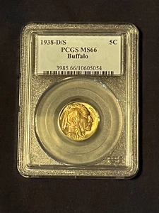 1938 D/S BUFFALO NICKEL PCGS MS66 - Bild 1 von 2