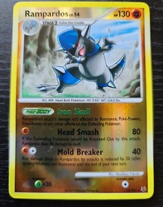 Pokemon TCG Card Rampardos 13/127 Reverse Holo Rare Platinum Base Set MP