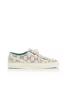 Gucci 1977 Crystal Beige Multicolor GG Sneakers SZ 37 - Picture 1 of 6