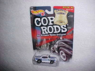 HW '55 CHEVY "COP RODS" БОСТОН, MA. (НАСТОЯЩИЕ РАЙДЕРЫ) = РЕДКИЙ НОВЫЙ ЛИТОЙ HOT WHEELS - Изображение 1 из 2