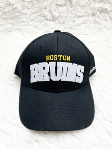 Reebok Women’s NHL Boston Bruins Hockey Black SnapBack Sequin Cap Hat OS NEW - Picture 1 of 5