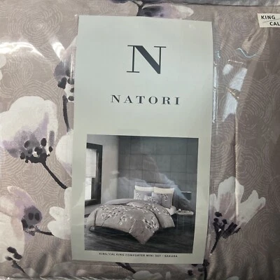 Satén de algodón N NATORI Sakura Blossom 3 piezas  Juego de edredón: King/Cal King Foto 1 de 4