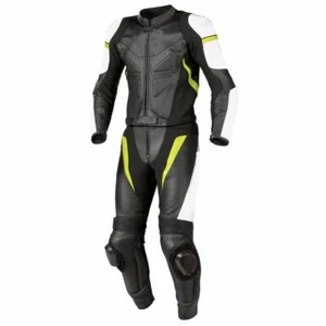 MEN'S MOTORBIKE COWHIDE LEATHER SUIT MOTORCYCLE SUIT JACKET TROUSER 1 or 2-PIECE - Bild 1 von 3