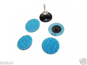 5 PIEZAS 2" TWIST-LOCK AZUL ZIRCONIA DISCO DE LIJADO 2 PIEZAS 40 2 PIEZAS 80 GRANO 1 ALMOHADILLA DE RESPALDO 17 - Imagen 1 de 1