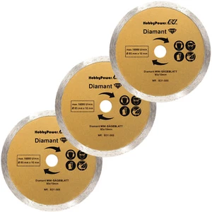3x Diamantscheibe 85mm für Mini Handkreissäge Trennscheibe Scheibe Sägeblatt Neu - Bild 1 von 3