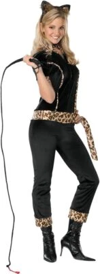 Gato Negro Gato Animal Leopardo Drama-Licious Vestido Elegante Halloween Adolescente Disfraz Foto 1 de 2