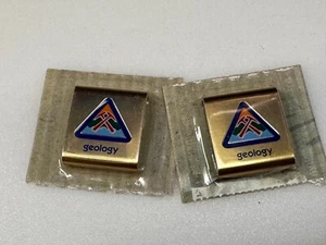 Lote de 2 insignias de cinturón de mérito con sello de geología vintage de Boy Scouts of America BSA - Imagen 1 de 8