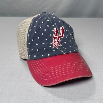 NBA San Antonio Spurs Baloncesto Patriótico Malla Ajustable Gorra Gorra Foto 1 de 4