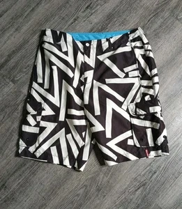 Tommy Bahama Board Shorts Mens 36 Black Tropical Unlined Swimsuit - Picture 1 of 8