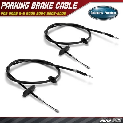 2 задних троса стояночного тормоза для Saab 9-3 03-08 длина кабеля: 68,9 дюйма - Изображение 1 из 4