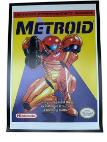 Metroid - Nintendo NES - Original Werbeposter / Reklame 60x40cm