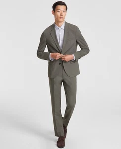 Hugo Boss Mens Modern fit Suit Jacket Blazer 40 S Army Green Solid - Picture 1 of 5