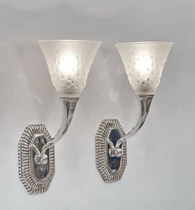 CAPON & MULLER : pair of French 1930 Art Deco wall sconces ...... France - Picture 1 of 12