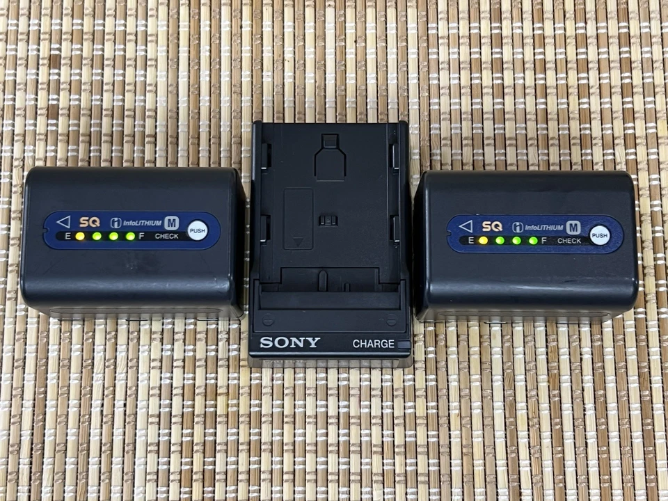 Sony NP-QM71D 7.2V OEM Li-ion Battery Packs and BC-TRM Battery Charger 10022459 - Image 1 of 4