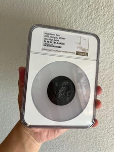 Mongolia S5000T 2022 plata 5 oz magnífica Ram NGC PF70UC ultra alto relieve - Imagen 1 de 7