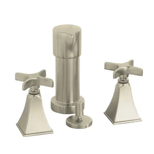 Kohler 470-3S-BN Memoirs Vertikalbrause 4-Loch Bidetarmatur, Nickel gebürstet - Bild 1 von 7