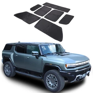 Black Car Full Window Sunshade UV Protection Visors  For Hummer EV 2024+ - Imagen 1 de 13