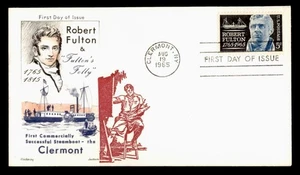 DR WHO 1965 FDC ROBERT FULTON JACKSON/CHICKERING/OVERSEAS MAILER CACHET w18522 - Picture 1 of 2