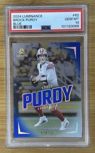 #/150 PSA 10- 2024 Panini Luminance #62 Brock Purdy Blue - 49ers - Picture 1 of 2