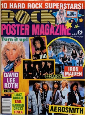 Rock Poster Magazine 1988 David Lee Roth, Iron Maiden, Aerosmith, Scorpions, Dio - Image 1 of 4